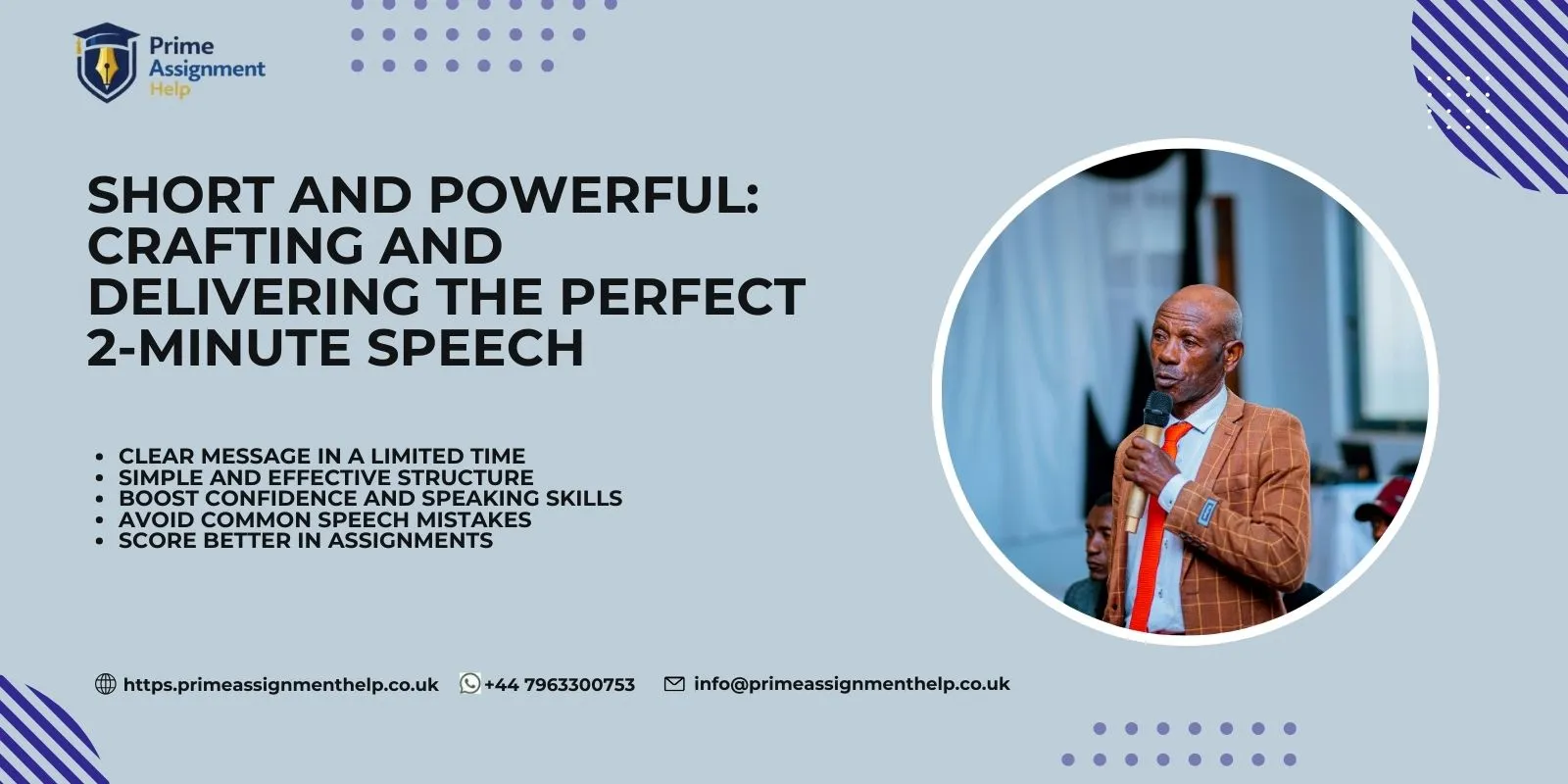 The Art of Public Speaking A university student confidently delivering a clear and well-structured 2-minute speech for an academic assignment.